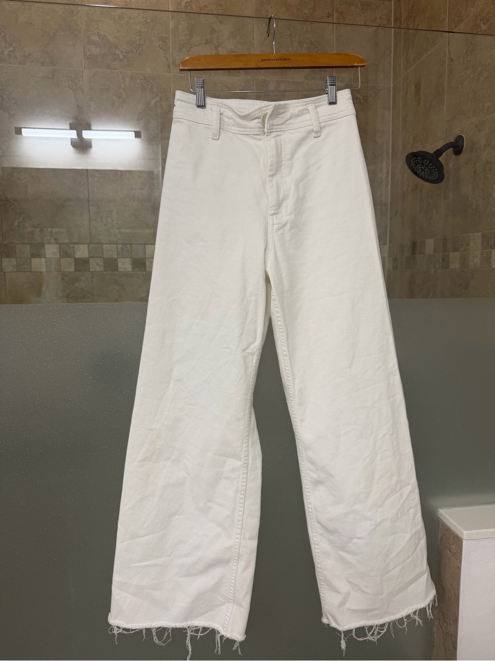 Zara White Boot Cut Jeans
